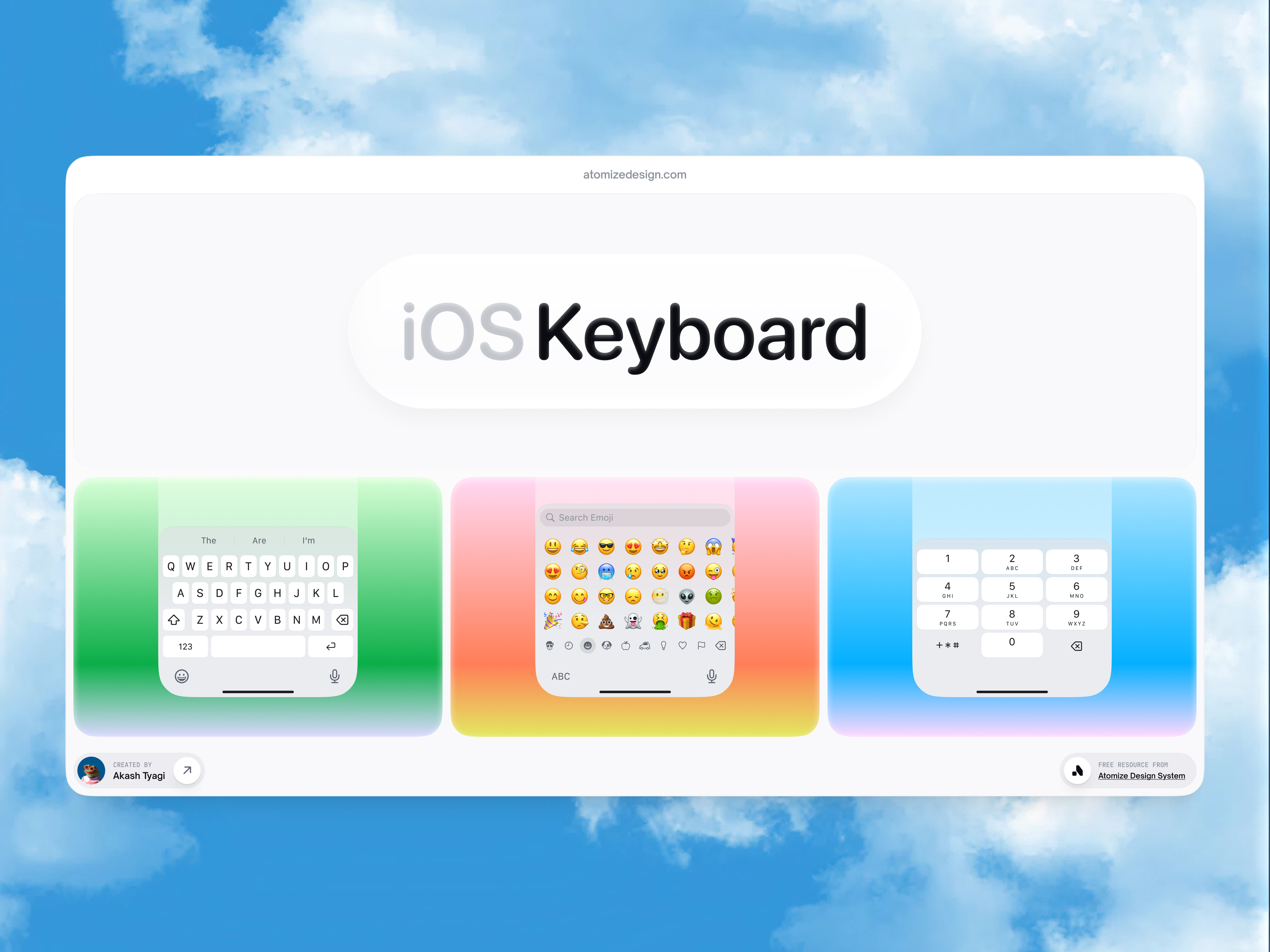 🚀 iOS Keyboard - FREE atomize design system emoji free ios keyboard kit mobile ui