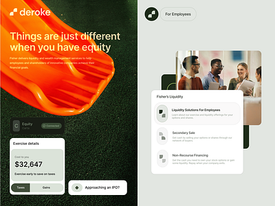deroke - branding brand branding design digital finance graphic design hero illustration inspiration landing logo product ui ux visual web webdesign