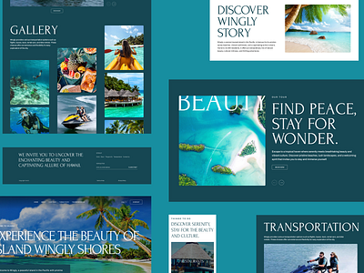 Travel & Tourism Website Design – Tropical Island Landing Page graphic design holiday destination landing page island resort website luxury travel resort website tour booking tour website tourism landing page tourism platform web design tourism website travel agency website travel ui travel visual design travel website design tropical island ui ui ux vacation website wingly