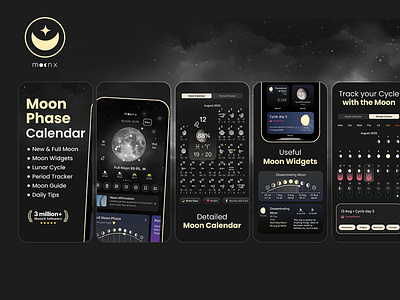 ASO Screens for MoonX aso branding design graphic design illustration ios vector