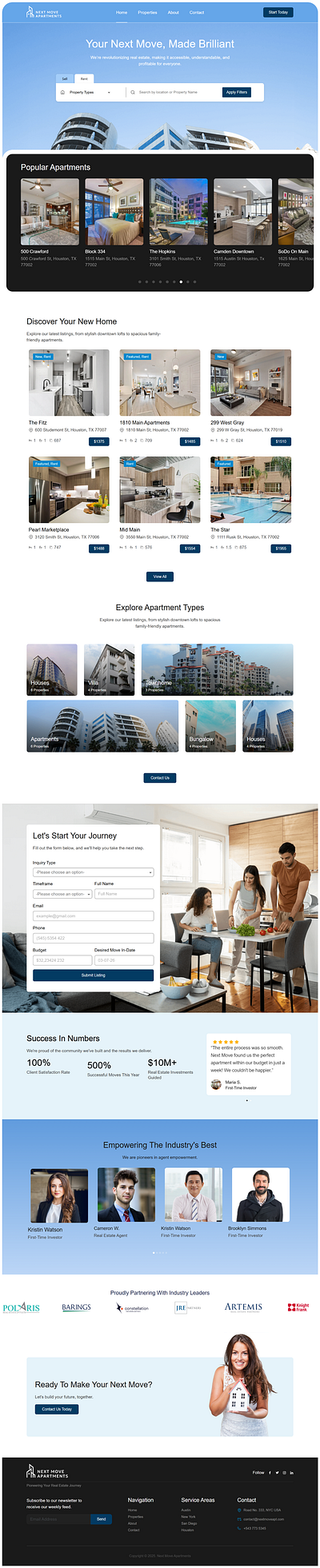 Next Move Apartments animation branding elementor wordpress