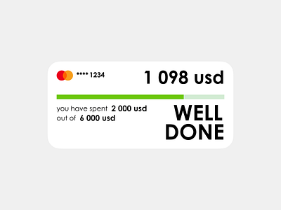 Monthly Budget Widget design ui widget