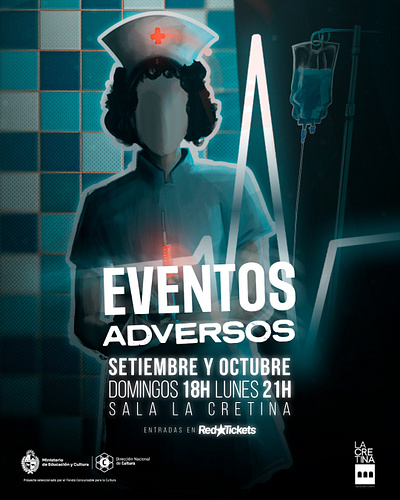 "Eventos Adversos" branding design digital diseño diseño grafico drawing graphic design illustration illustrator painting photoshop teatro theatre