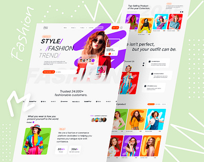 StyleTrend – Fashion Website UI/UX Design branding design dribbble fashion fashion website figma figma design landing page landing page design ui ui design uiux user experience user interface ux ux design web web design website website design