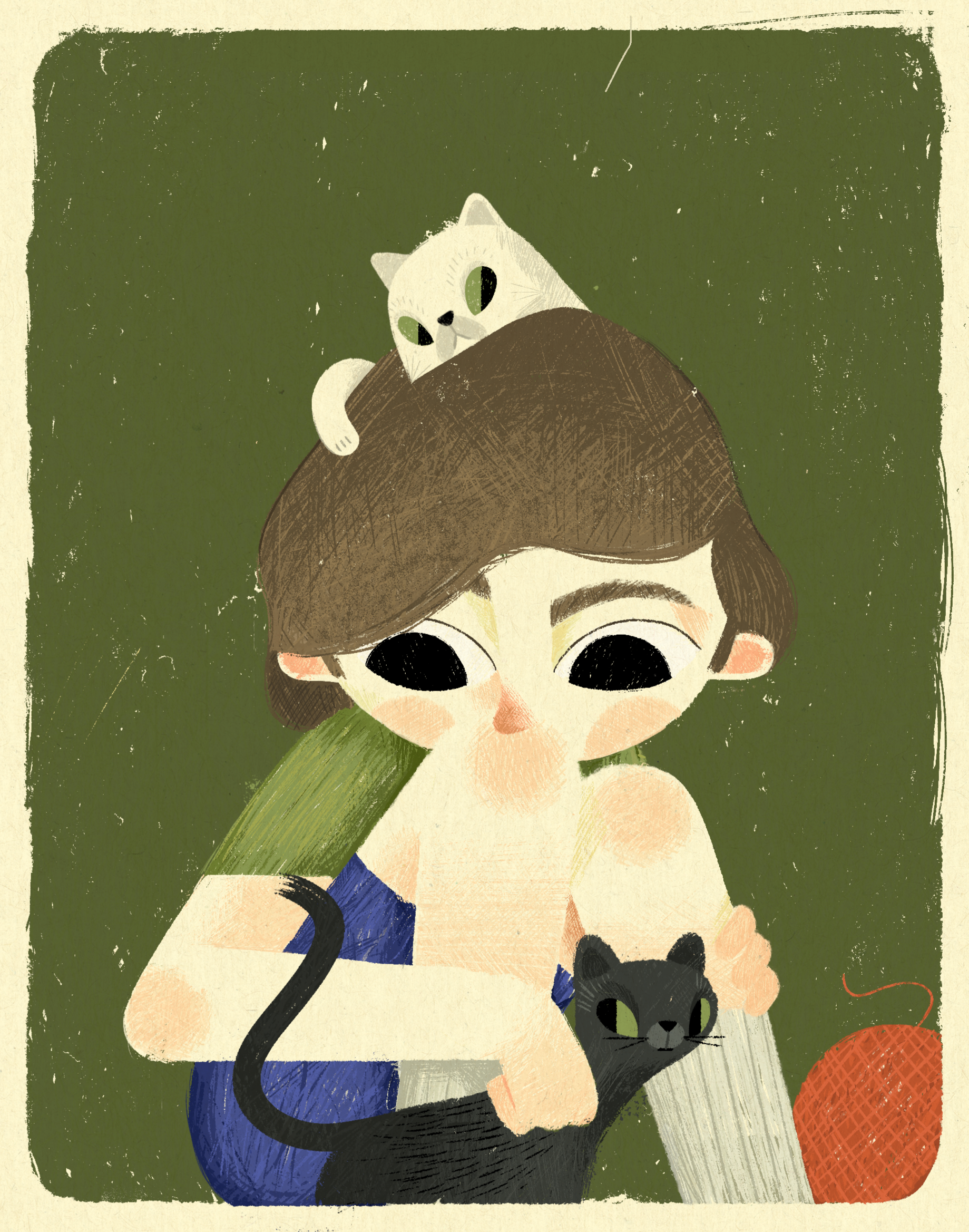 my scribbly friends digital painting illustration scribble