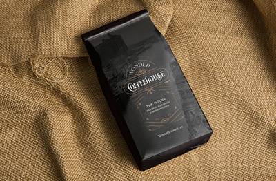 Wonder Coffeehouse Brand Identity bag branding coffee cup drink food historic logo ornate packaging shop typography waffle wonder
