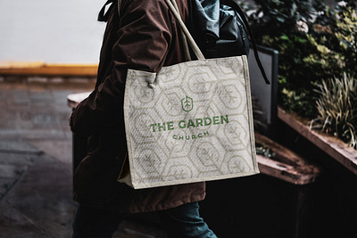 The Garden Brand System bag branding community garden icon illustration leaf logo modular mural pattern pins set spade system texture
