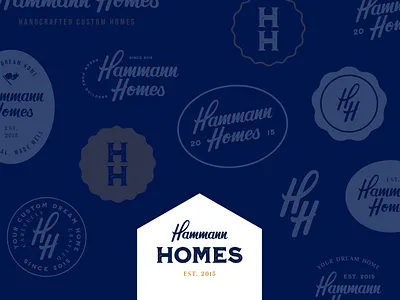 Hammann Homes Brand Identity badge branding builder construction design dream grit hand home lettering logo merch modular pattern system texture type typography
