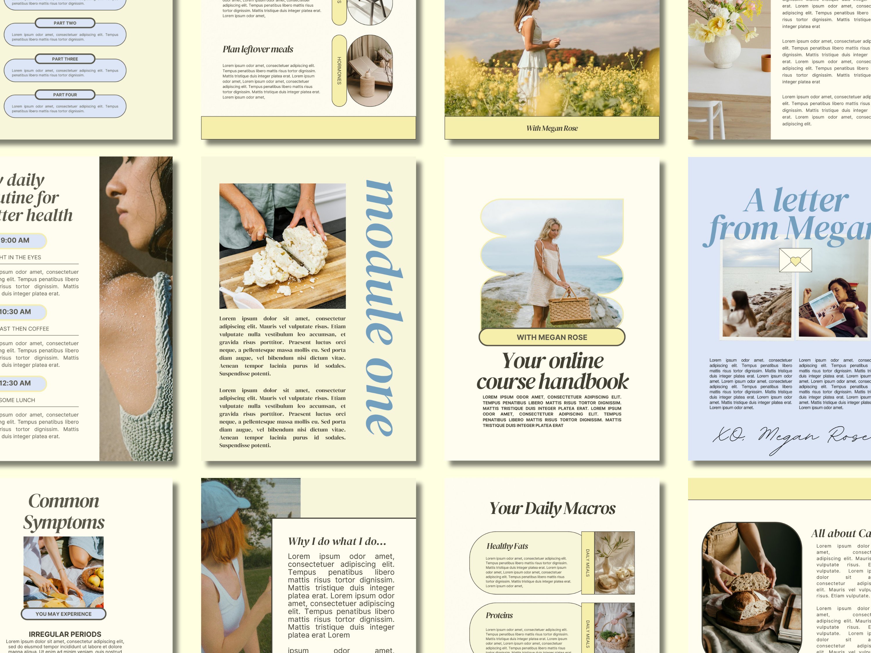 Example of Canva Wellness Workbook Template
