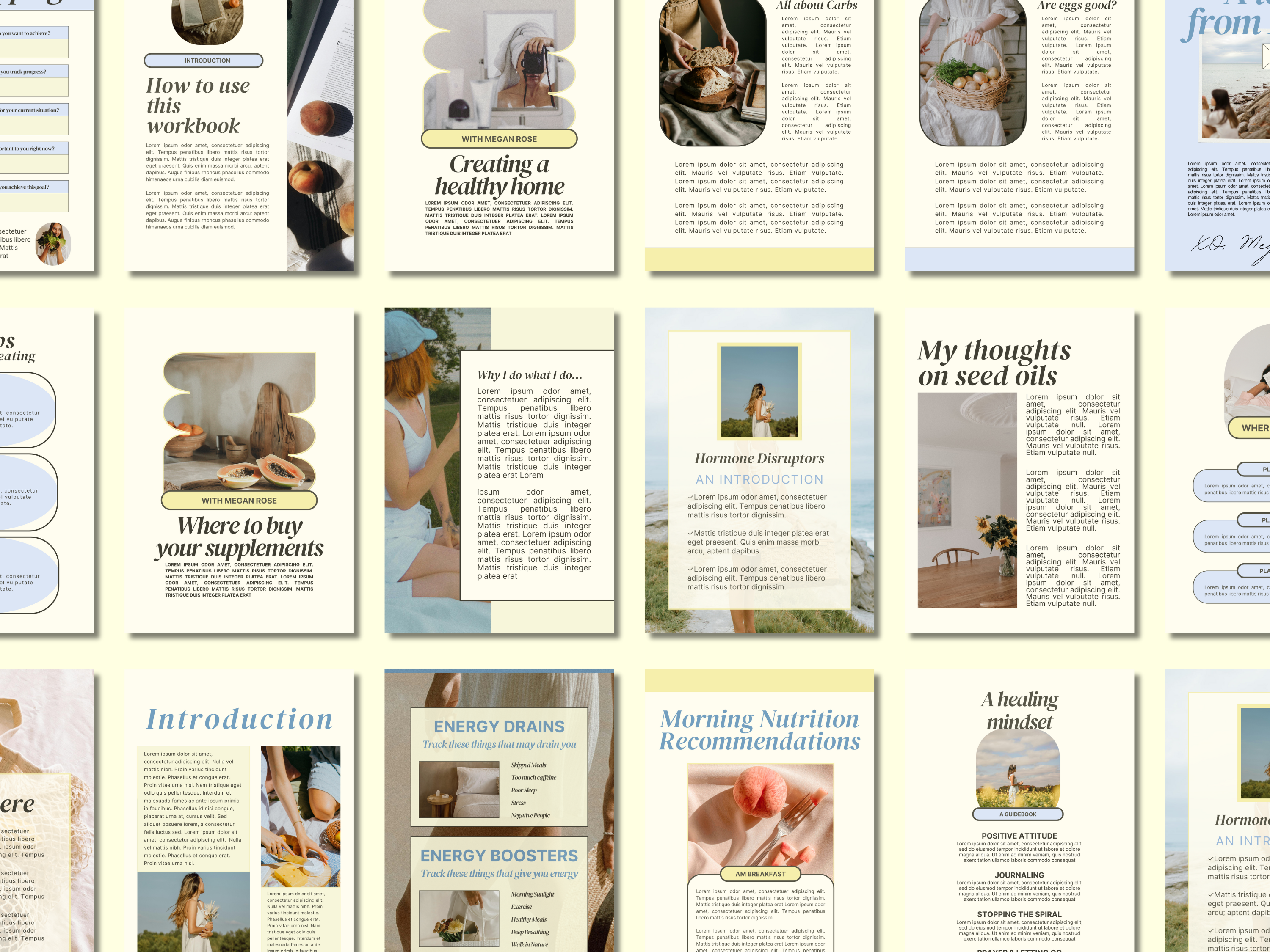 Example of Canva Wellness Workbook Template