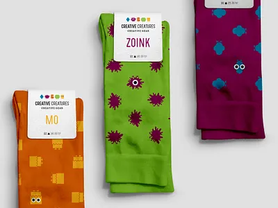 Creative Creatures Brand Identity & Learning Kit branding bright children classroom creative creatures education explore icon keyring kid learning logo merch monsters nonfiction packaging play puzzle socks