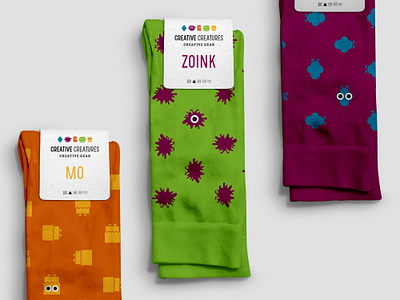 Creative Creatures Brand Identity & Learning Kit branding bright children classroom creative creatures education explore icon keyring kid learning logo merch monsters nonfiction packaging play puzzle socks