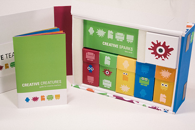 Creative Creatures Brand Identity & Learning Kit art branding children classroom creative creature curriculum education icon illustration kid learning logo monster packaging play student teacher