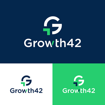"Growth42" Logo Design 3d animation branding graphic design logo motion graphics ui