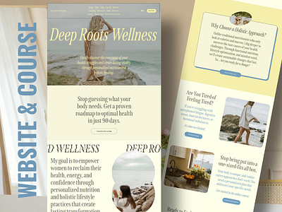 Squarespace 7.1 Template | Website & Course | Health Coach about design health coach masterclass nutrition online courses podcast sales page squarespace web design website