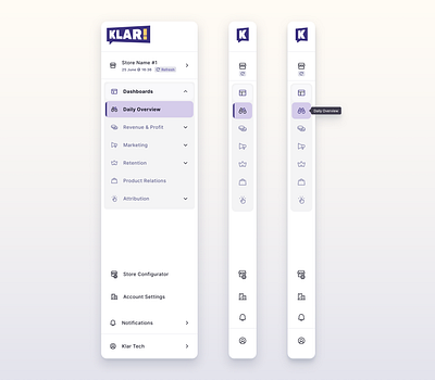 Menu expanded and collapsed accordion menu app navigation collapsed menu dashboards drawer menu expanded menu left side navigation menu hover menu icons menu navigation menu settings navigation reporting saas saas analytics app selector menu store selector