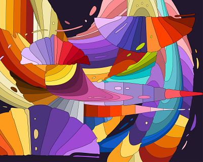 Asian Sunsets absract art personal vector