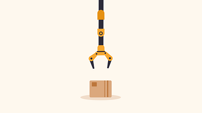 Robotic Machine Hand Picking Box Concept UX Lottie Animation ai animation bot hand animation box hand heavy machine robot illustration lottie animation lottie file motion design motion graphics parcel robot robot hand picking box robot lottie animation robot motion design robot pulley ui concept ux ux concept