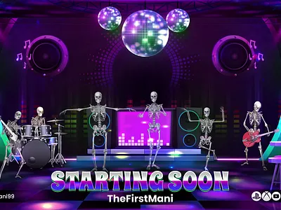 Music Party Twitch Overlay Pack design gaming logo logo overlays stream overlay twitch