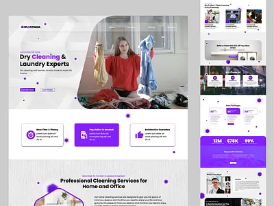 Laundry Landing Page Design brand identity branding graphic design landing landing page logo ui web design web designer