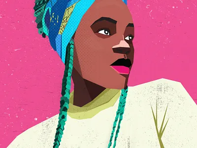 Sinner african african woman cato manor design flat illustration vector
