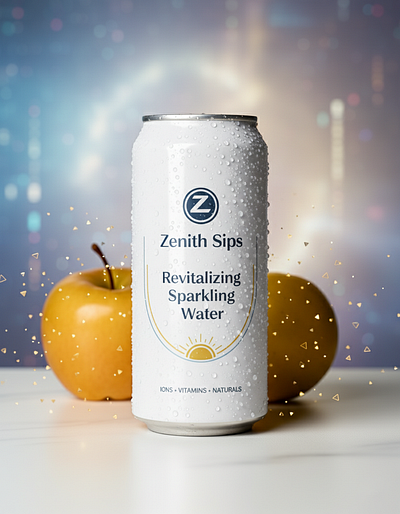 Revitalizing Sparkling Water E-commerce Hero Shot marketing
