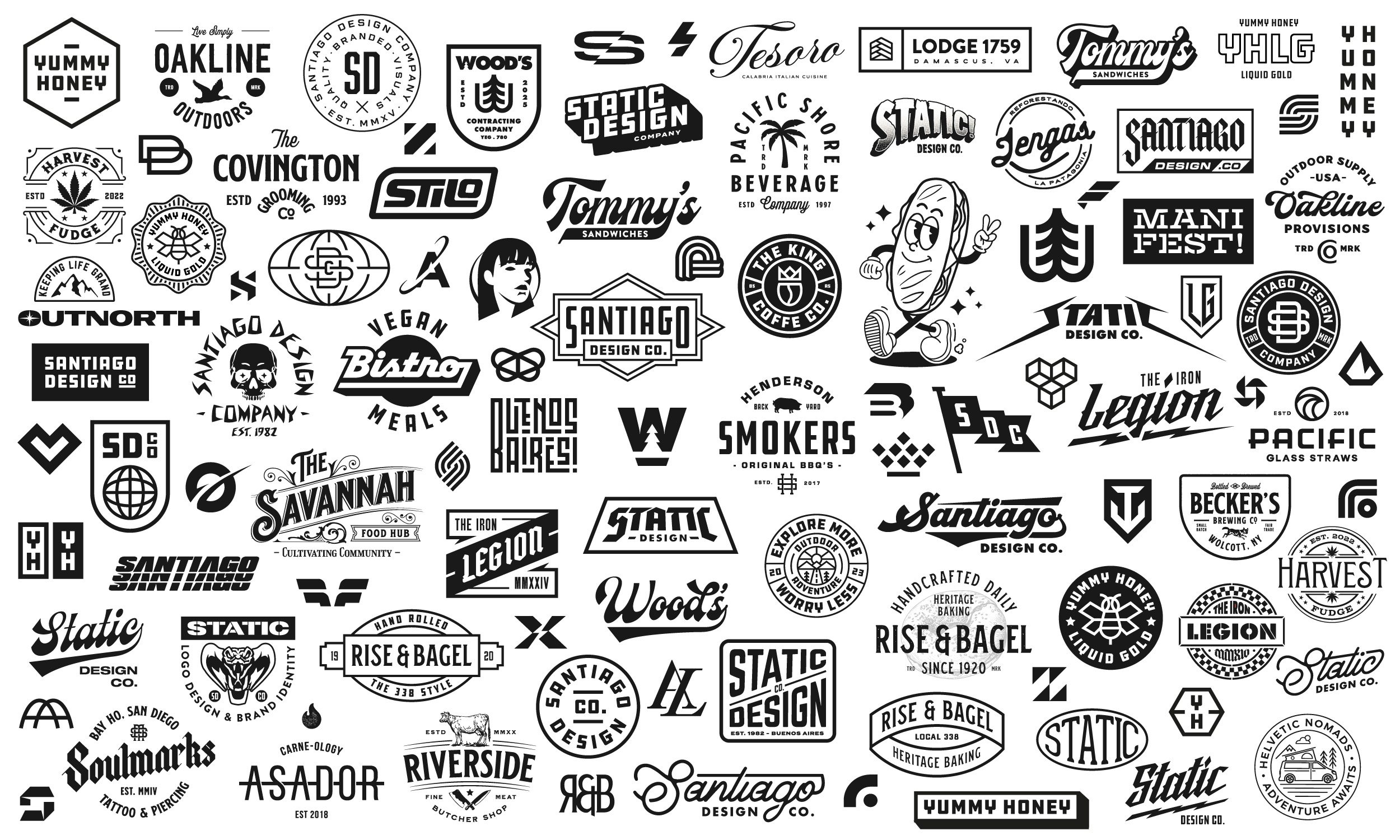 Logo & Brand Identity Collection custom lettering modern vintage retro modern