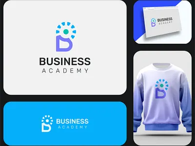 Business Academy logo design b letter logo design branding business logo ed tech logo elarning logo grow logo modern logo online academy logo tech logo