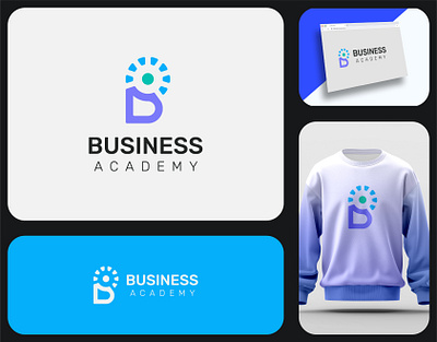 Business Academy logo design b letter logo design branding business logo ed tech logo elarning logo grow logo modern logo online academy logo tech logo