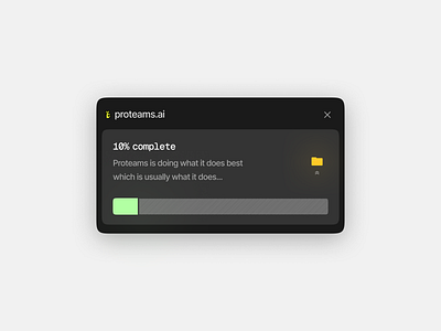 Loading State - Dark Mode. clean dark dark mode design files folder loader loading minimal modal mode percentage ui ui design ux ux design