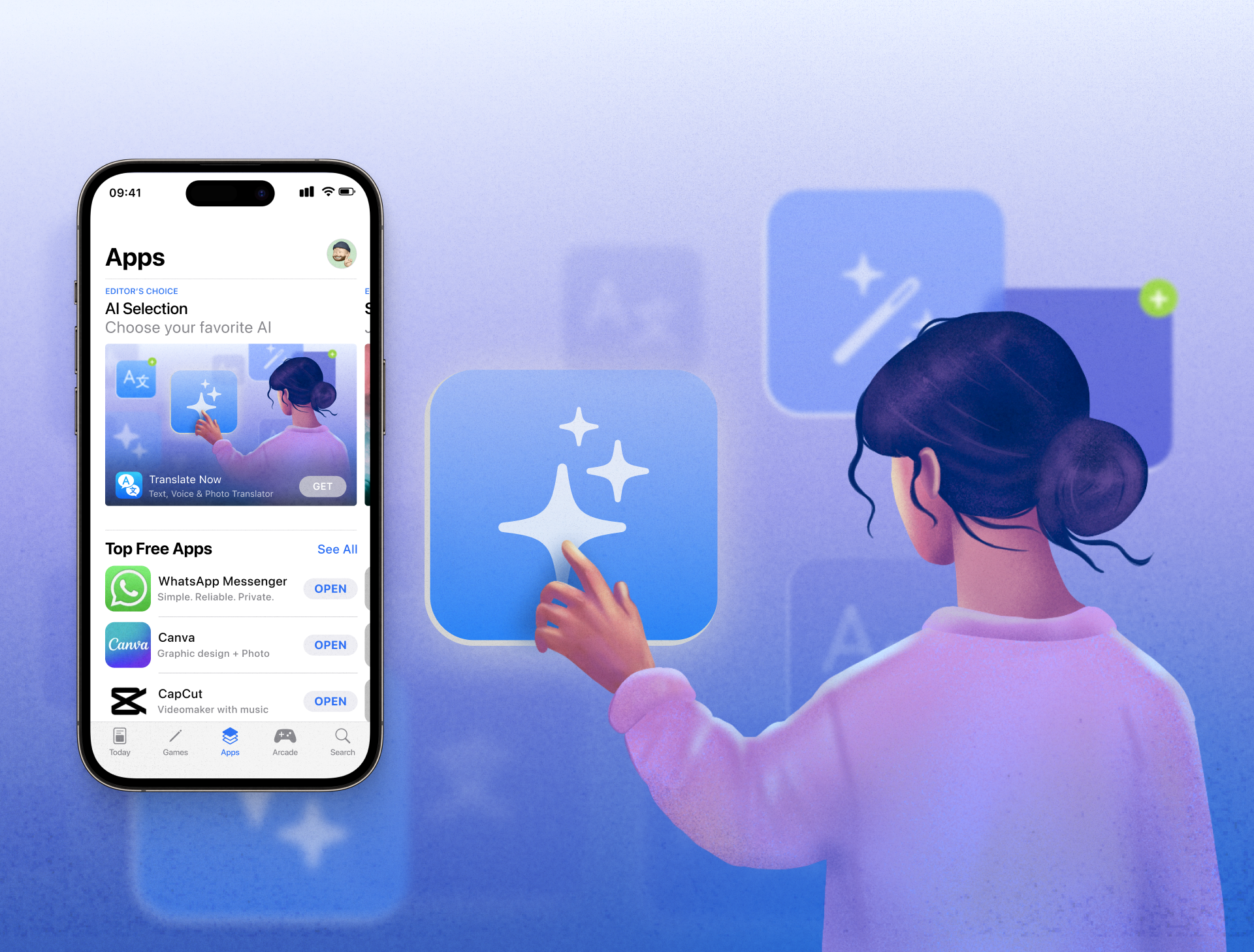 In-App Events and App Promo Artworks Illustrations ai art ai drawing app illustration app promo app store apple apple in app event apple style artificial intelligence branding digital illustration drawing graphic design illustration in app artwork in app event promo artwork ui