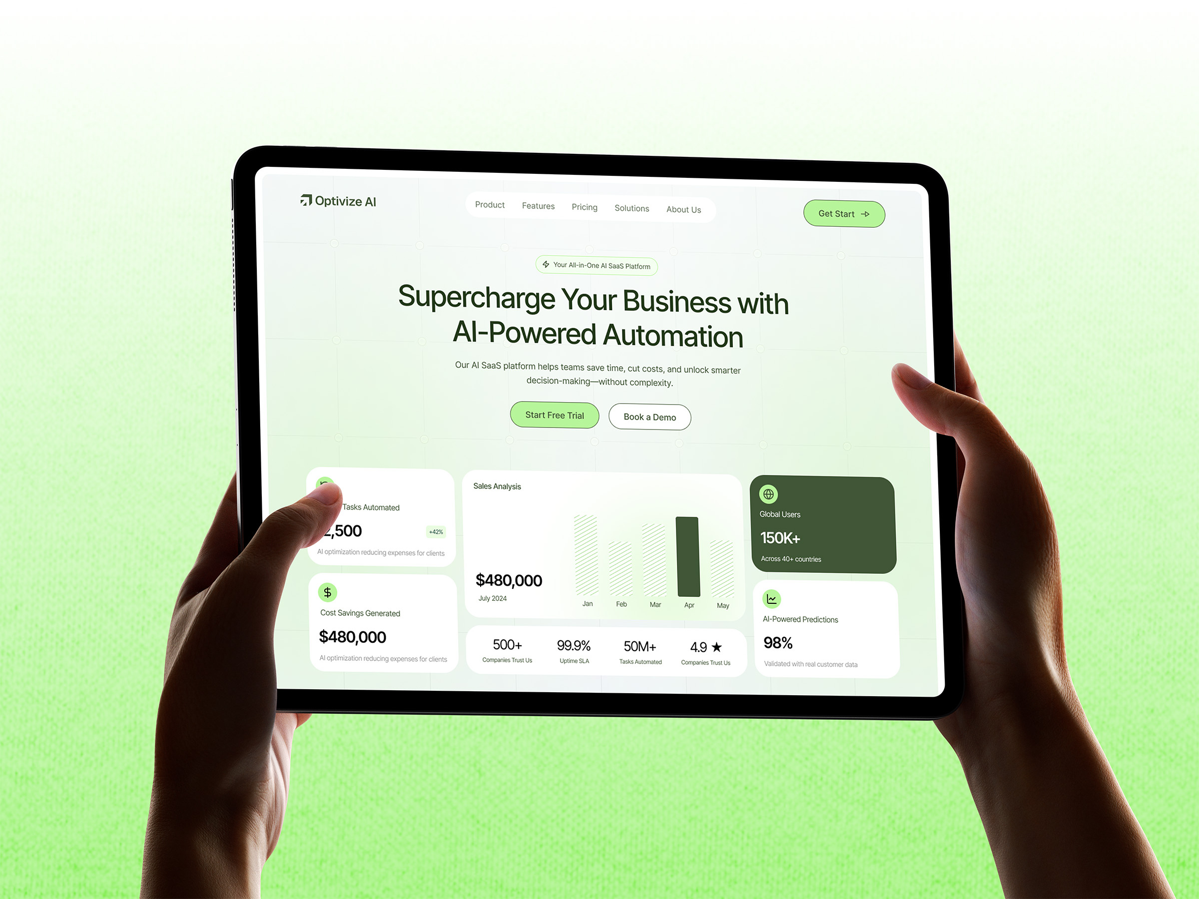 Example of Saa S Website UI/UX Design