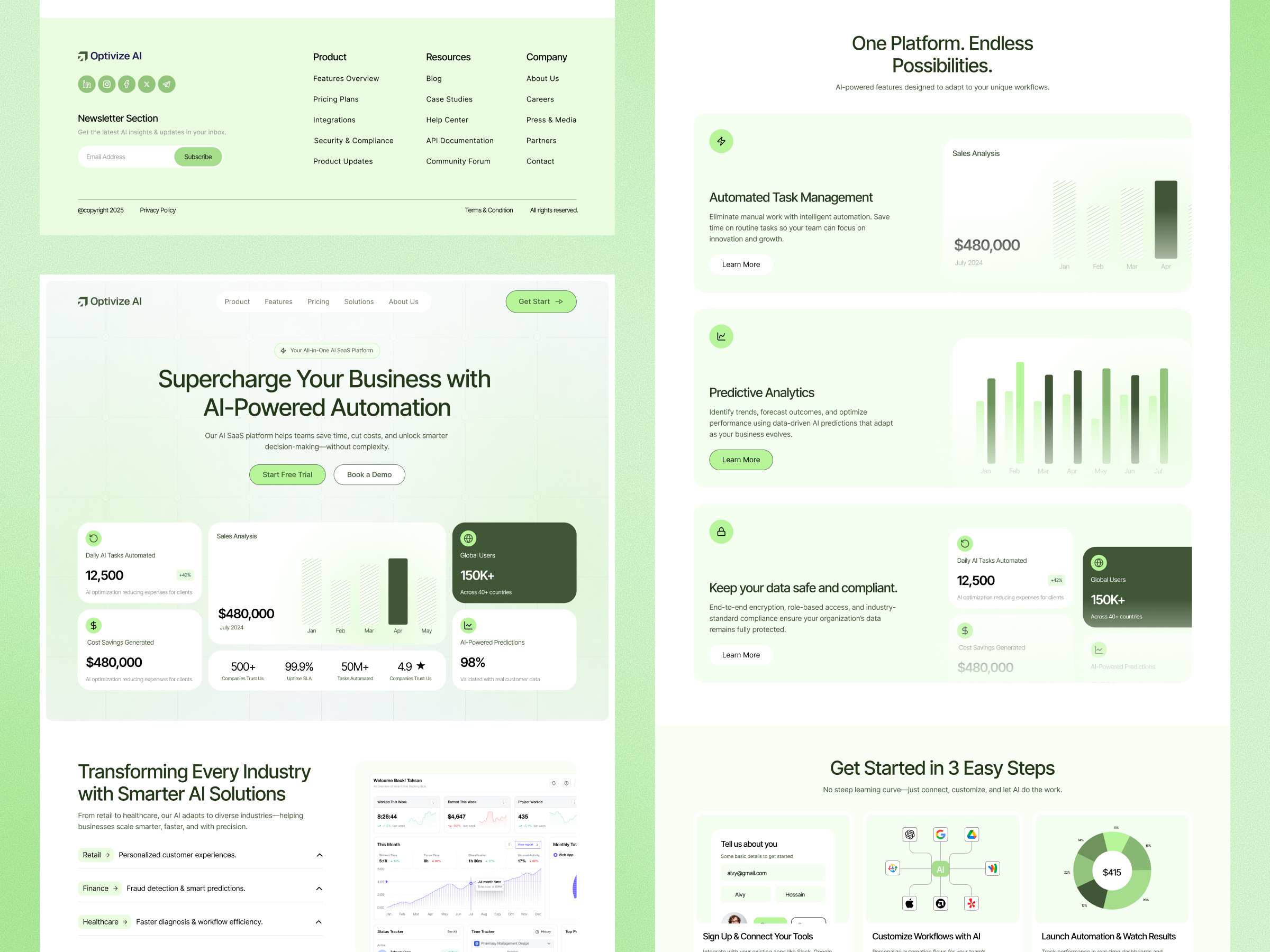 Example of Saa S Website UI/UX Design