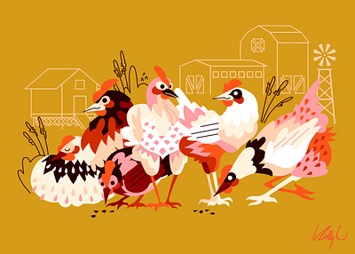 C Birds I australia barn bird watching birding birds branding cardinal cassowary chicken doodle evergreen farm flying forest illustration line ornithology pattern pine cones