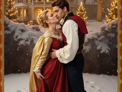 Happy Yuleide Darling cover art work graphic design yuleide