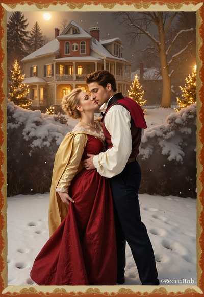 Happy Yuleide Darling cover art work graphic design yuleide