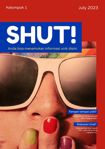 Majalah Digital SHUT!: Eksplorasi Tempat & Tren Anak Muda cover graphic design illustration magazine magazine cover news