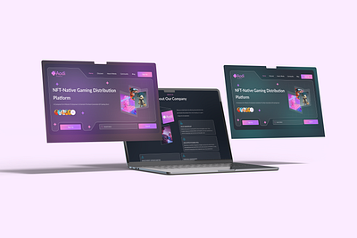 NFT-Native Gaming Platform – Website UI/UX Design graphic design interaction design web design