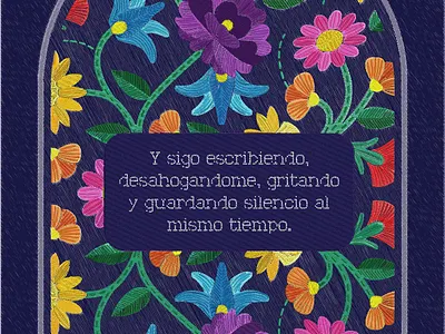Embroidering Pixels 8m arte digital bordado diseño feminismo flores graphic design ilustración