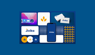 Bento Grid Template (Brand Identity for Jivika) brand identity branding career company corporate employment hiring job job platform logo logo design minimal modern professional social impact startup ui visual identity workers