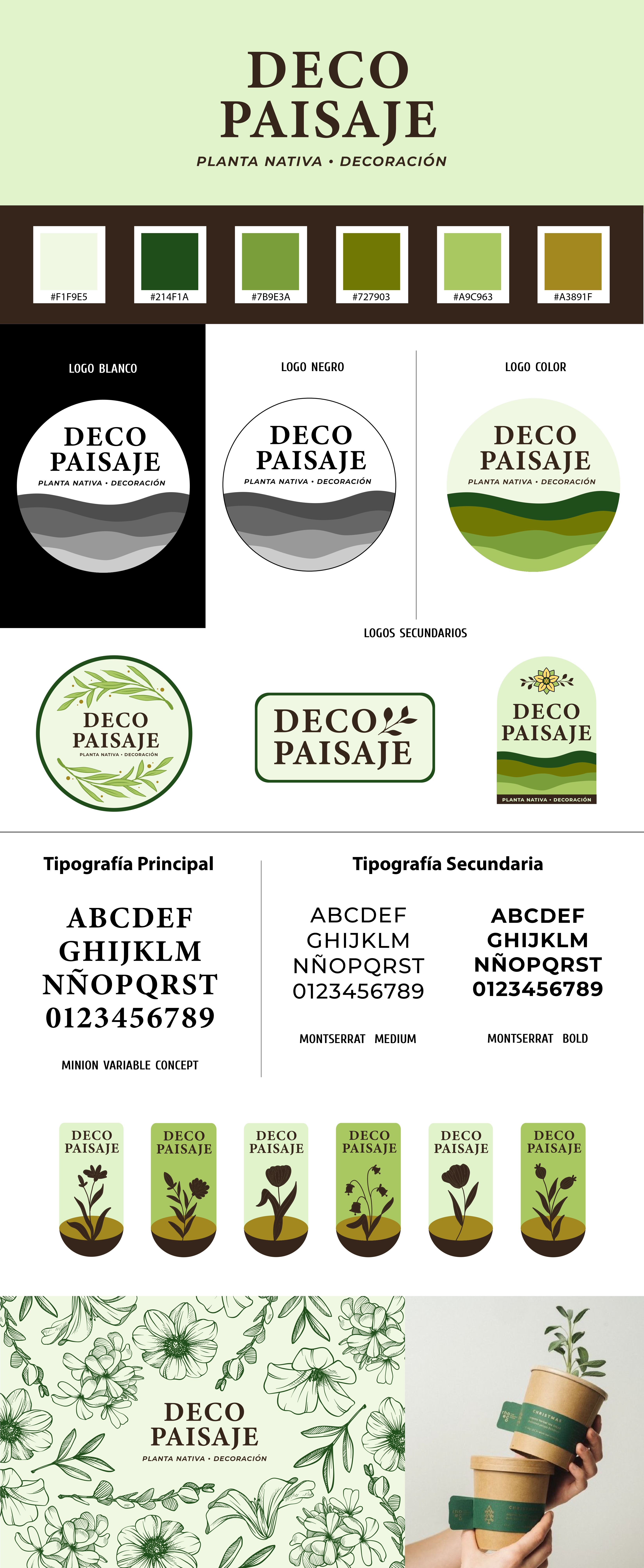 DECO PAISAJE branding deco diseño graphic design logo marca proyecto pyme