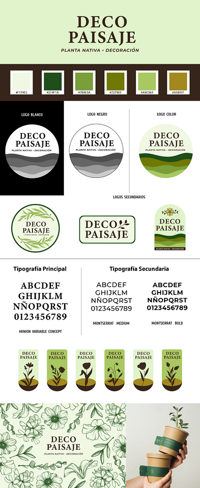 DECO PAISAJE branding deco diseño graphic design logo marca proyecto pyme