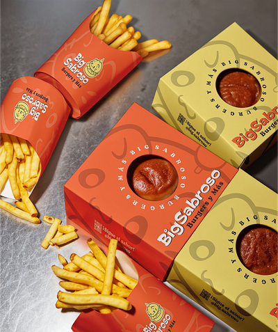 Big Sabroso burgers y más branding cardápio fastfood foodtruck graphic design logo menu visual identity