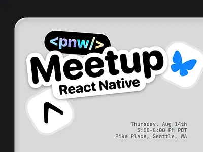 Meetup banner banner design graphic design laptop layout react sticker ui