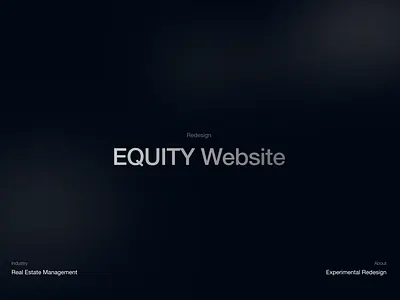 Redesign - EQUITY Website app app design blue design figma real estate redesign ui ui design ux