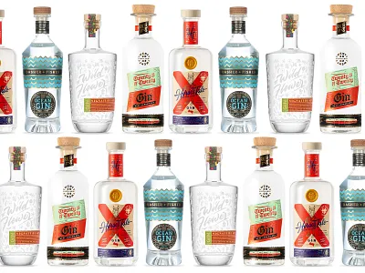 My big 4 Gin projects alcohol branding branding design distillery gin illustration label design lettering logo logo design matt vergotis packaging spirits verg