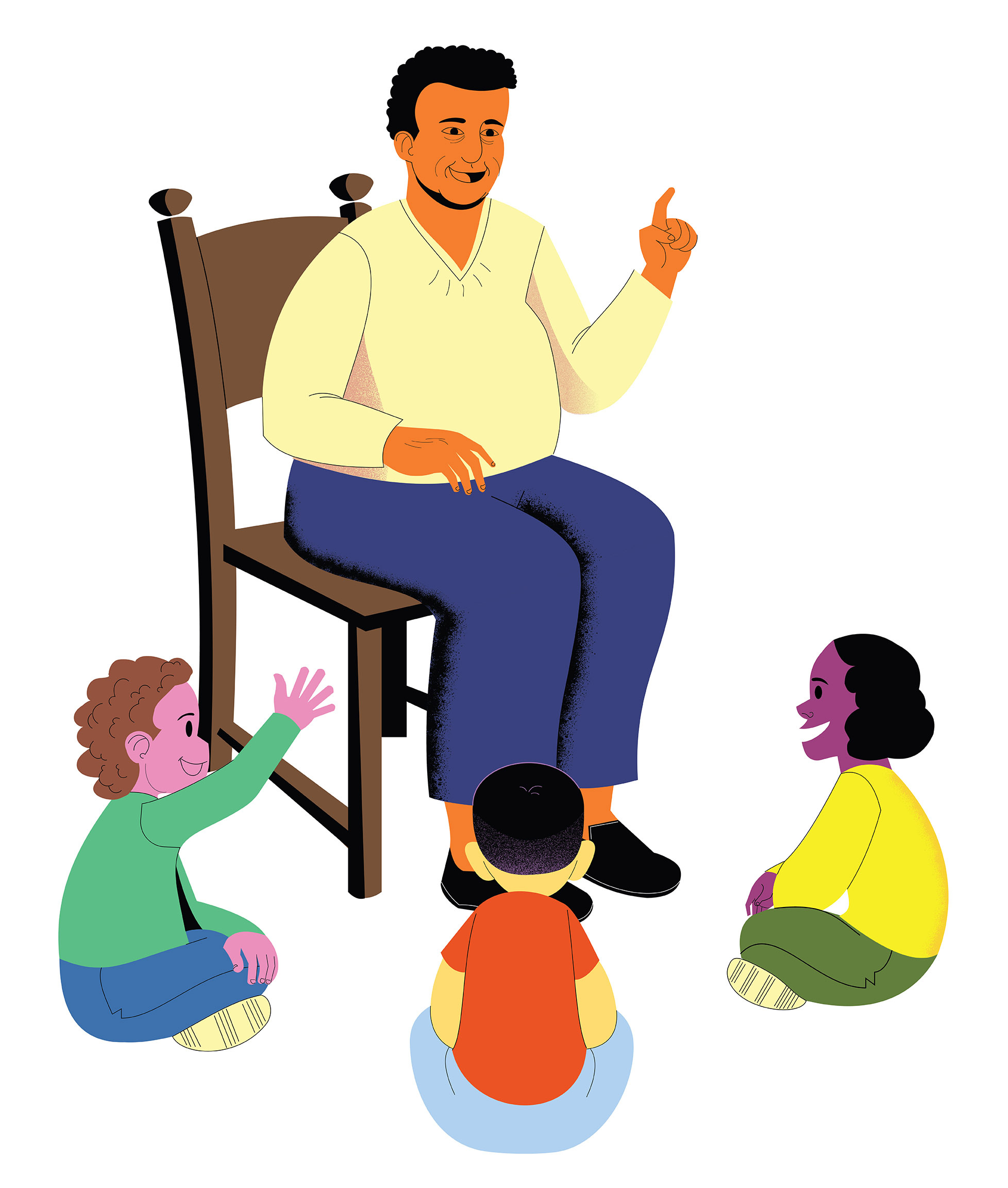 GoDaddy - Elder design illustration lifestyle vector