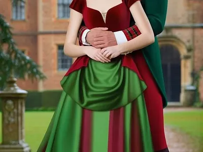 First Yuleide together cover art work graphic design historical romance yuleide