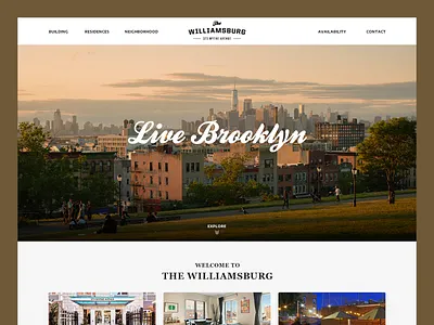 The Williamsburg // Web Design apartment brooklyn home house property real estate residence web design
