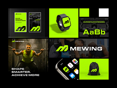 Mewing – Smart Fitness Software Identity activity animate app b2b brand brand design brand identity branding company fitness gym health logo logo design logo mark logos mark sport visual identity workout
